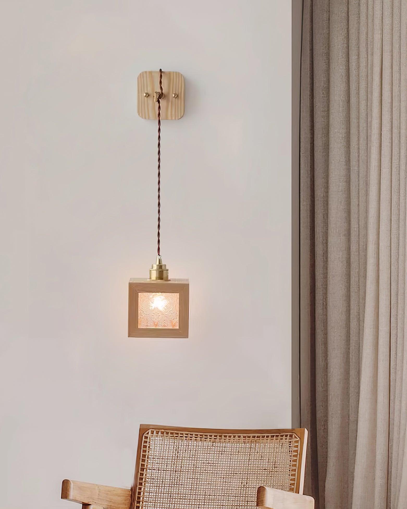 Matilda Wall Lamp Wood Cube - Letslighting