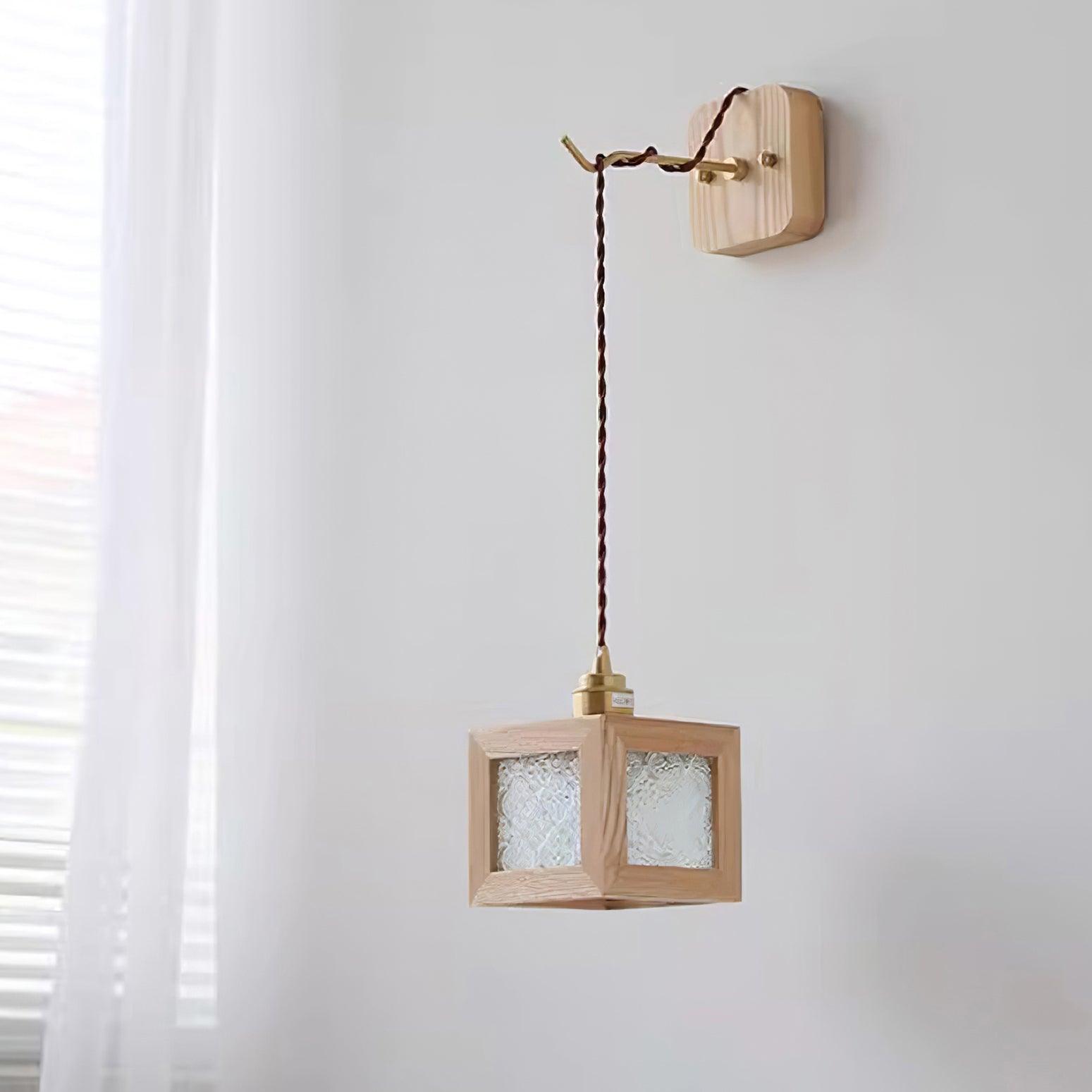 Matilda Wall Lamp Wood Cube - Letslighting