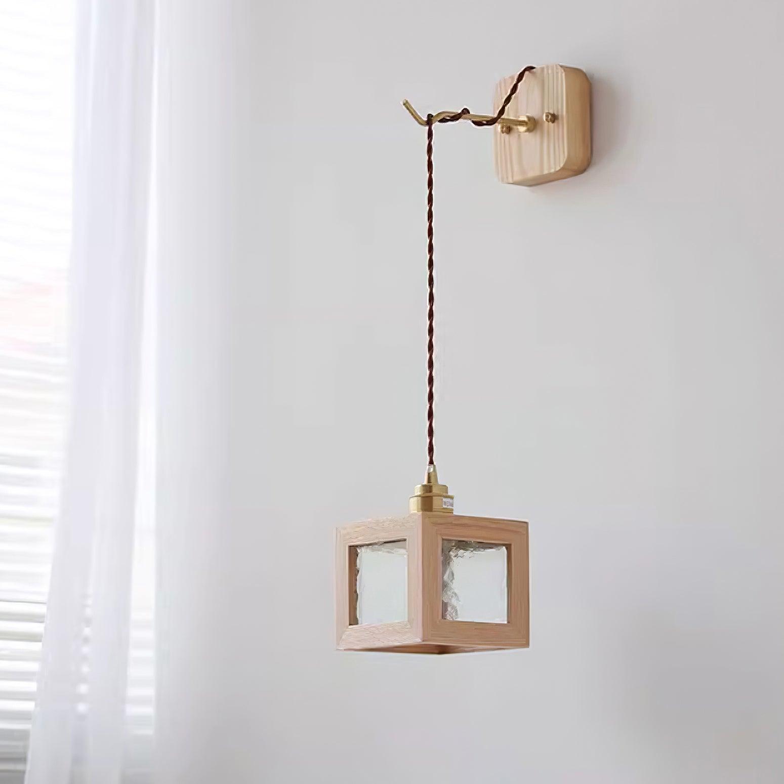 Matilda Wall Lamp Wood Cube - Letslighting