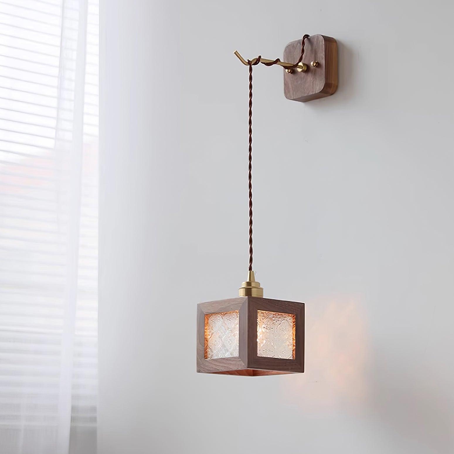 Matilda Wall Lamp Wood Cube - Letslighting