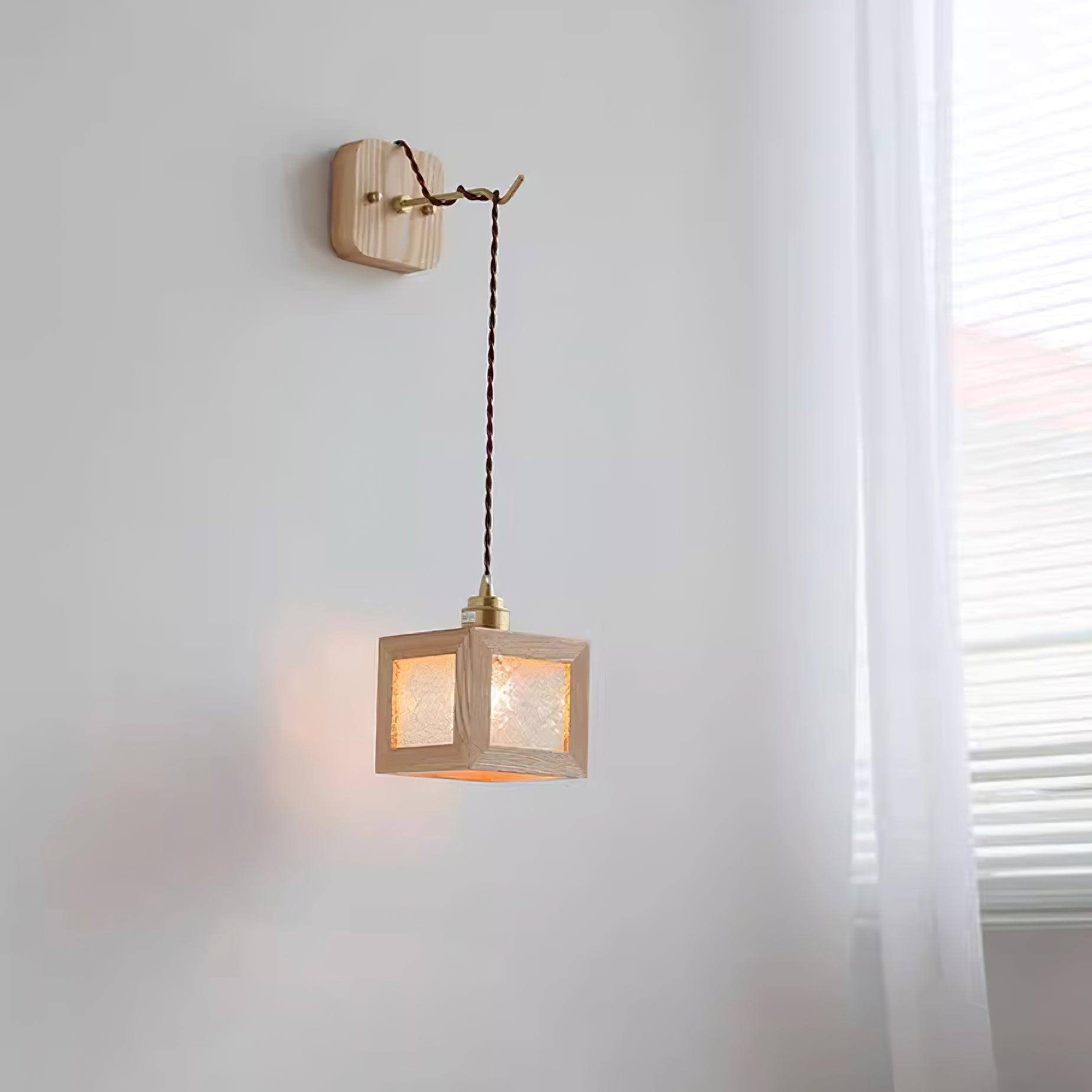 Matilda Wall Lamp Wood Cube - Letslighting