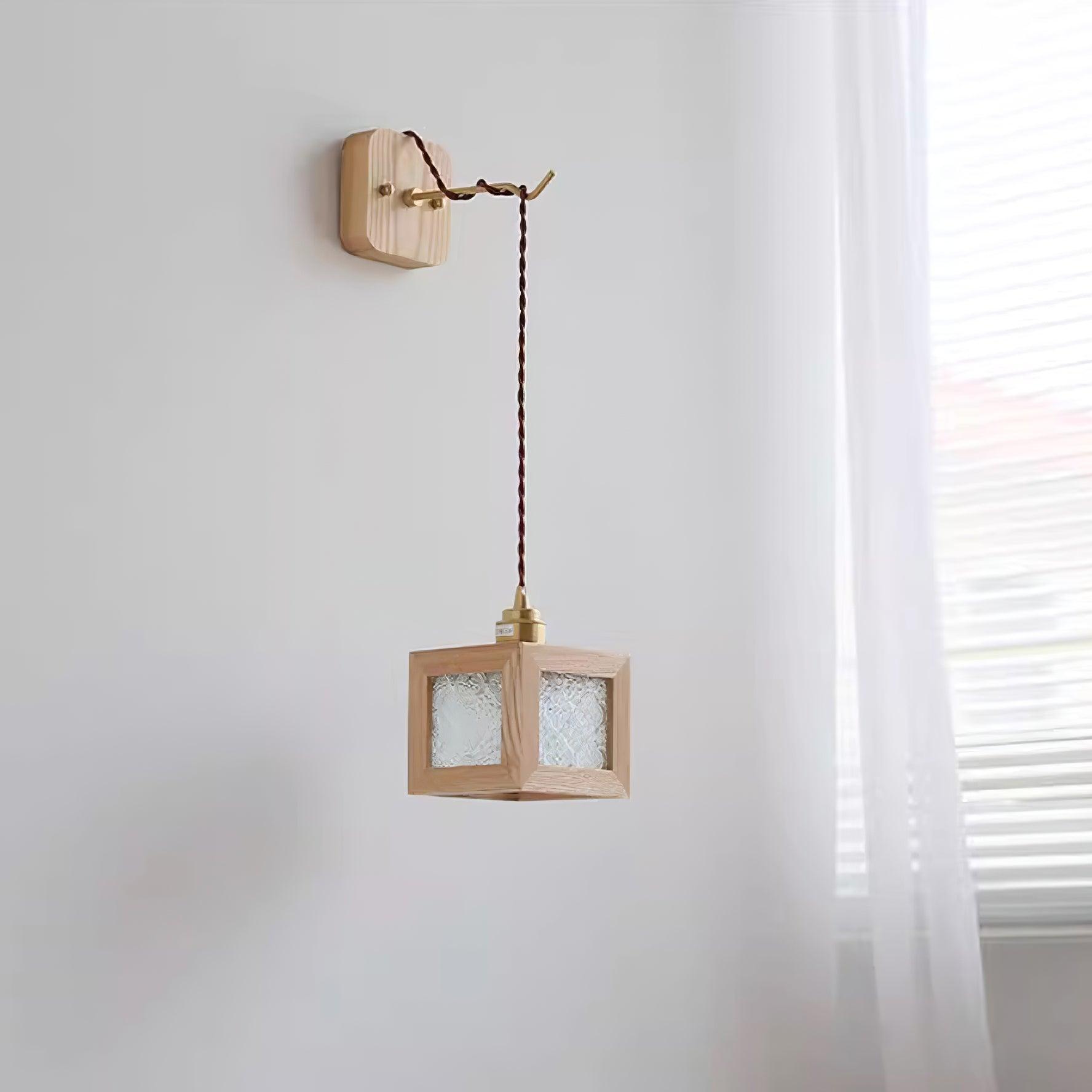 Matilda Wall Lamp Wood Cube - Letslighting