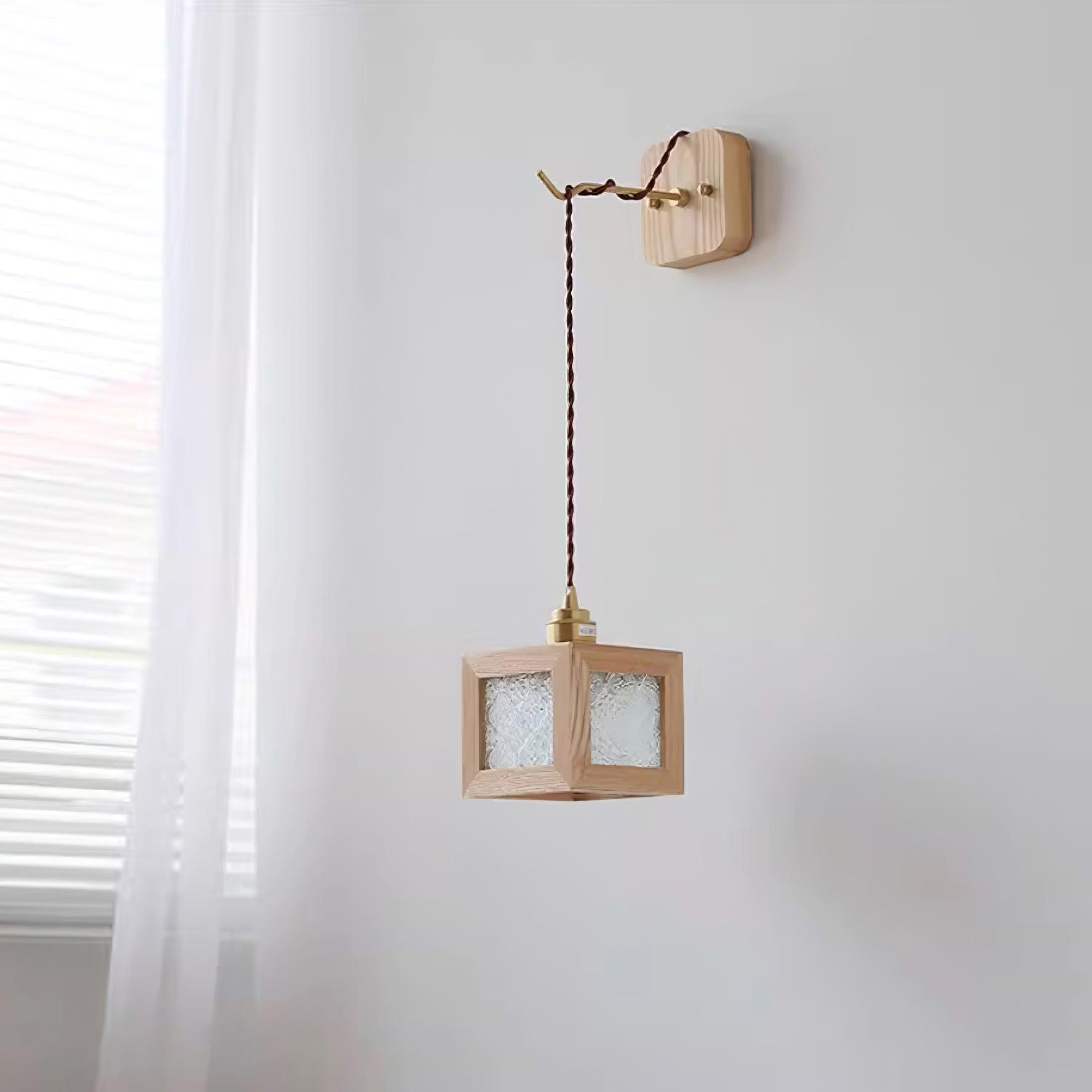 Matilda Wall Lamp Wood Cube - Letslighting