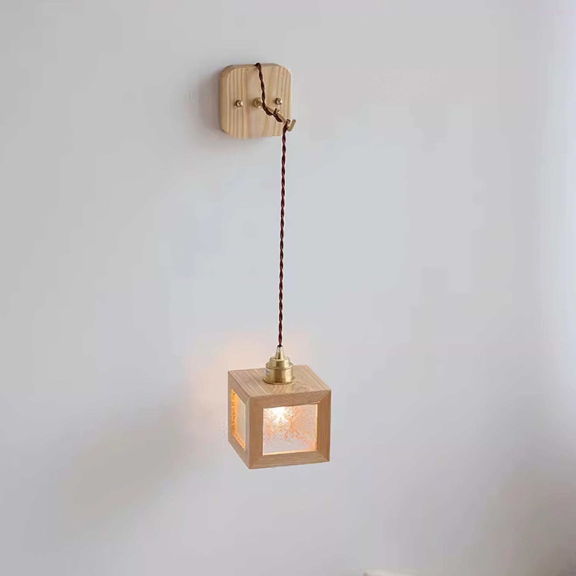 Matilda Wall Lamp Wood Cube - Letslighting