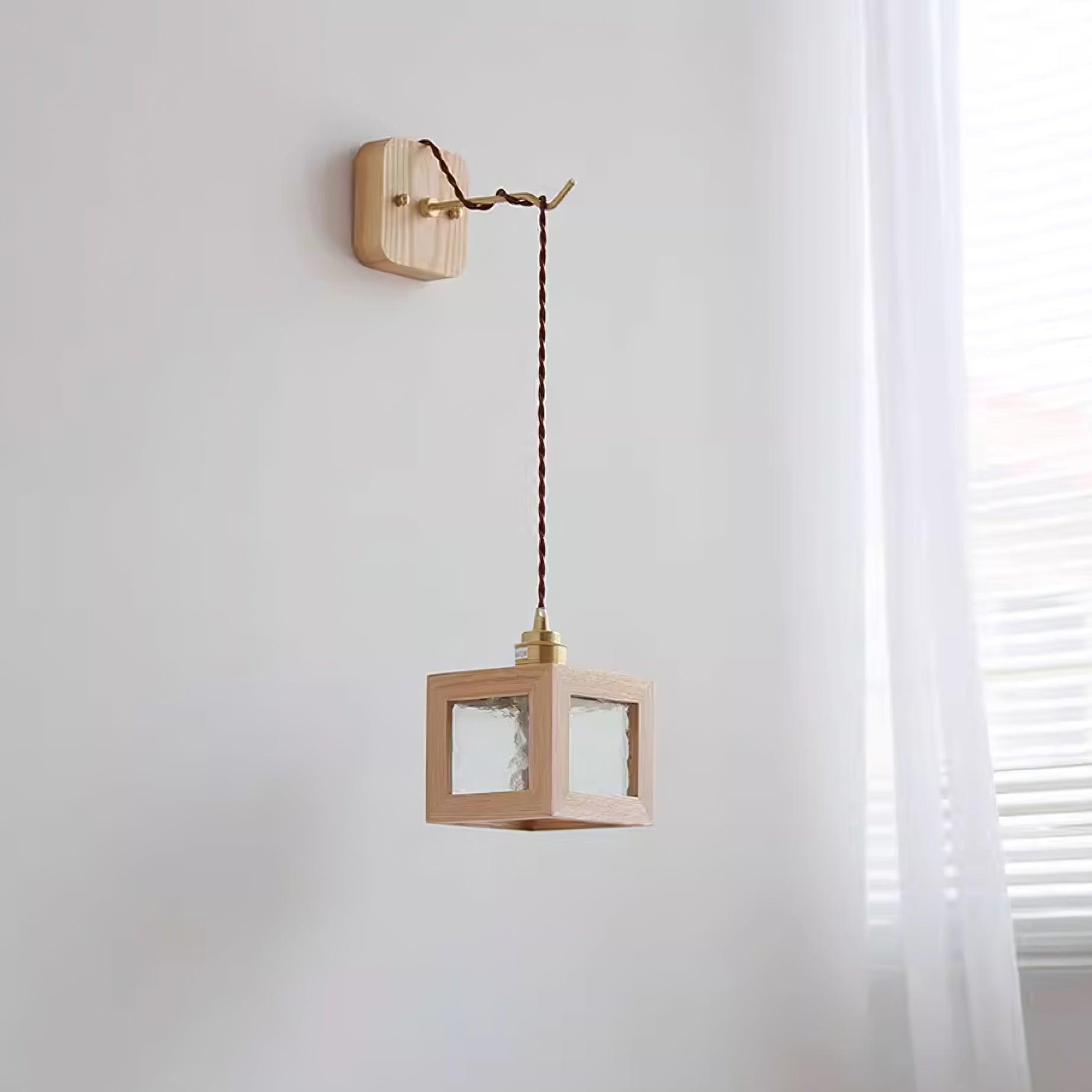 Matilda Wall Lamp Wood Cube - Letslighting