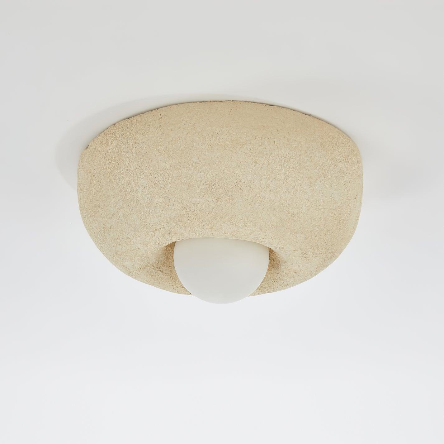 Mauro Plafonnier Texture Naturelle Hémisphère Style Moderne - Neutralighting