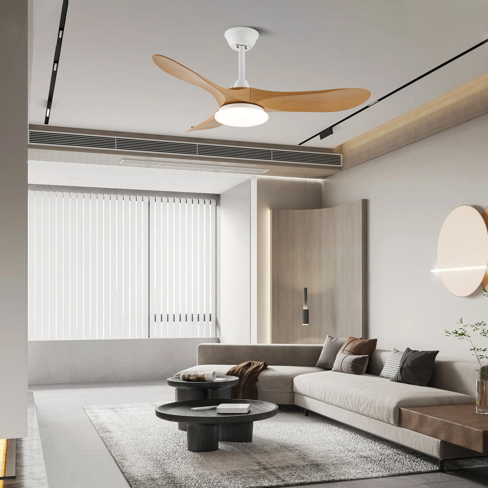 Plafonnier ventilateur Velix finition Noir