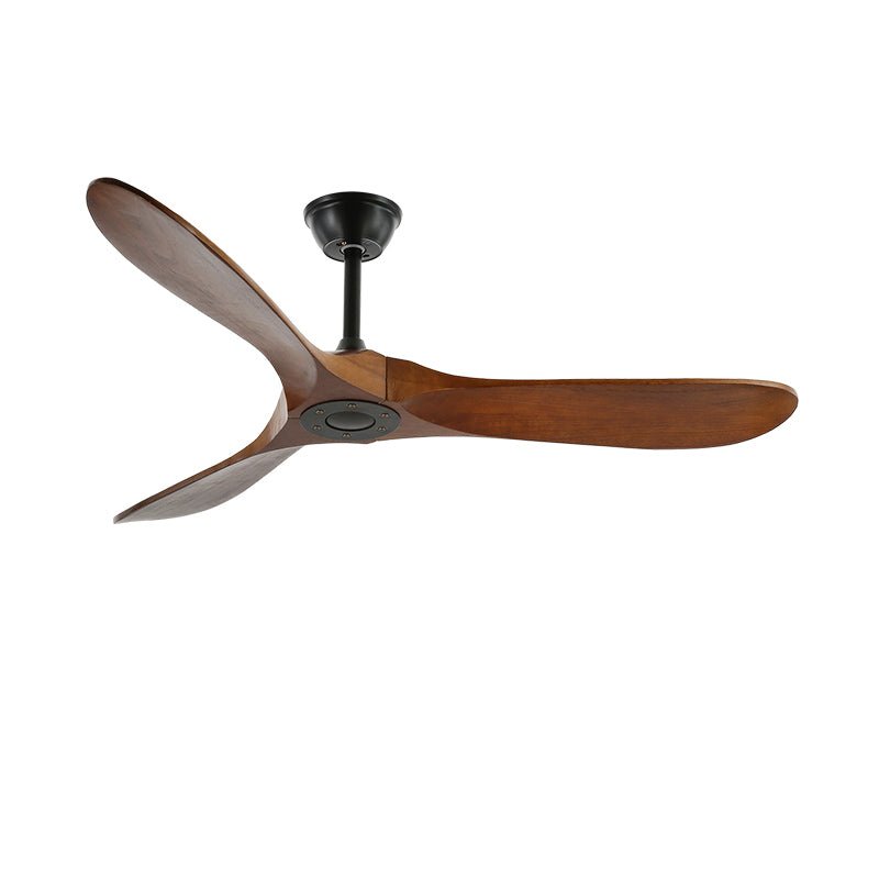 Vue de dessus du ventilateur de plafond en bois Aviona