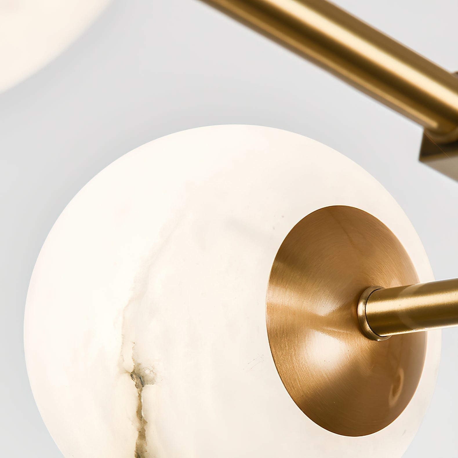 Zovenel Premium Nordic Brass Alabaster Chandelier - Lamp Copper