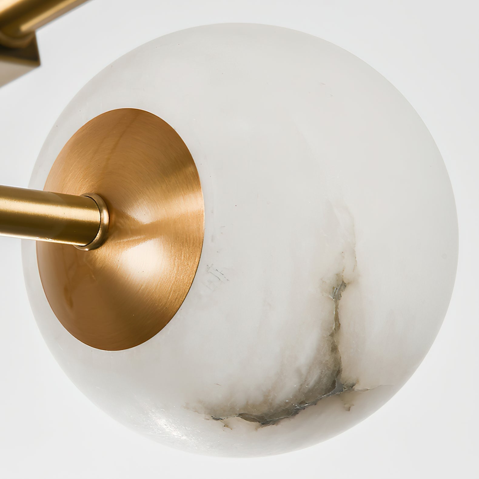 Zovenel Premium Nordic Brass Alabaster Chandelier - Lamp Copper