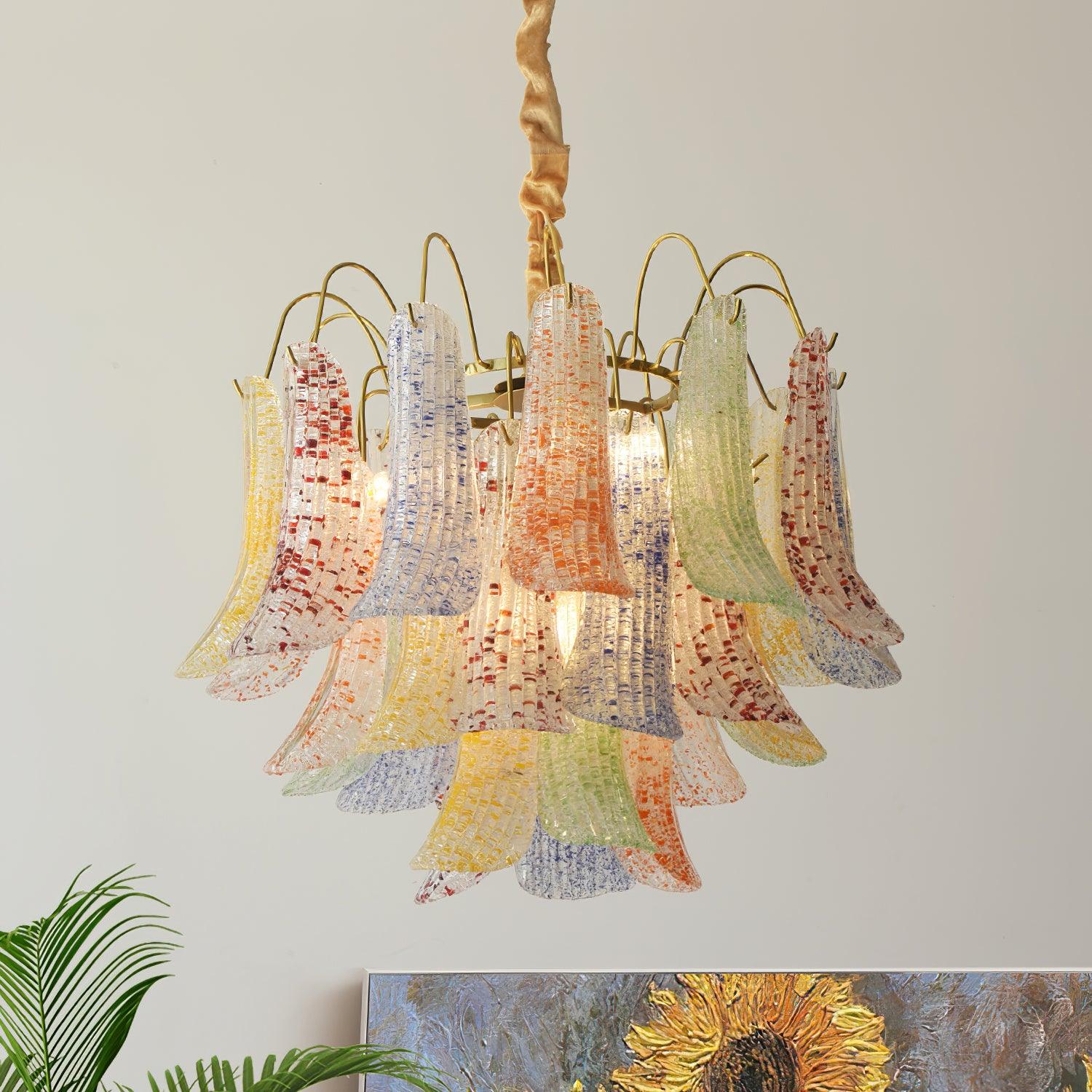 Alnoreth Individual Creativity Metal Glass Chandelier - Lamp Copper