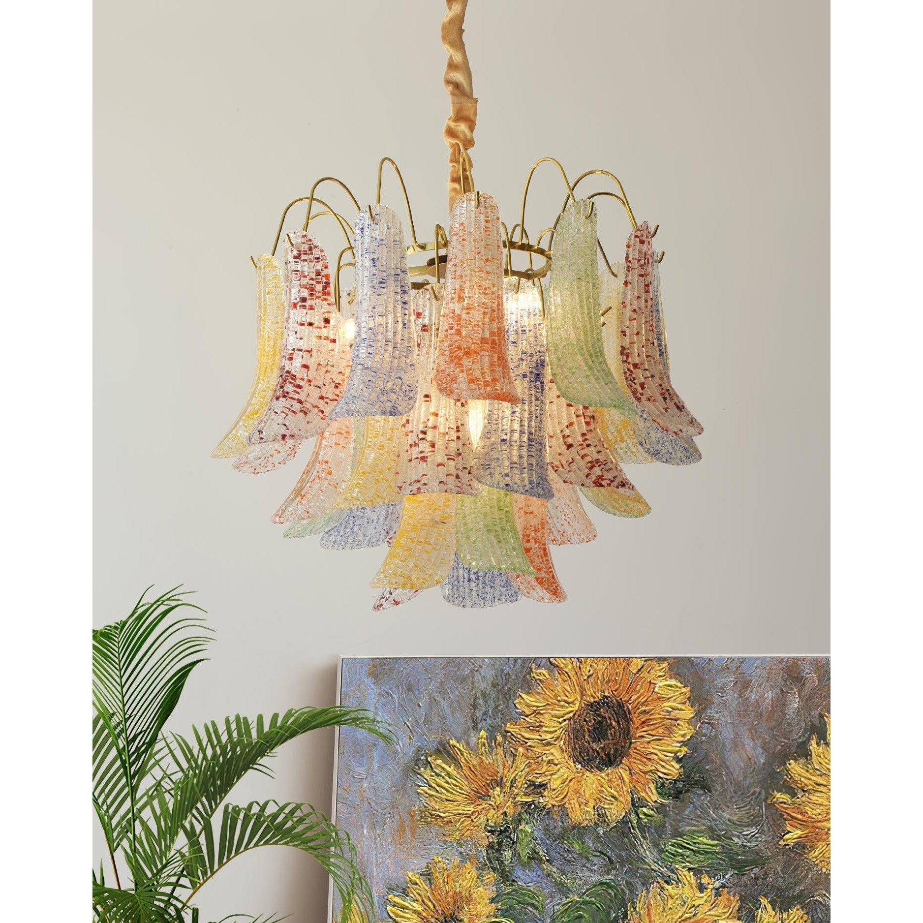 Alnoreth Individual Creativity Metal Glass Chandelier - Lamp Copper