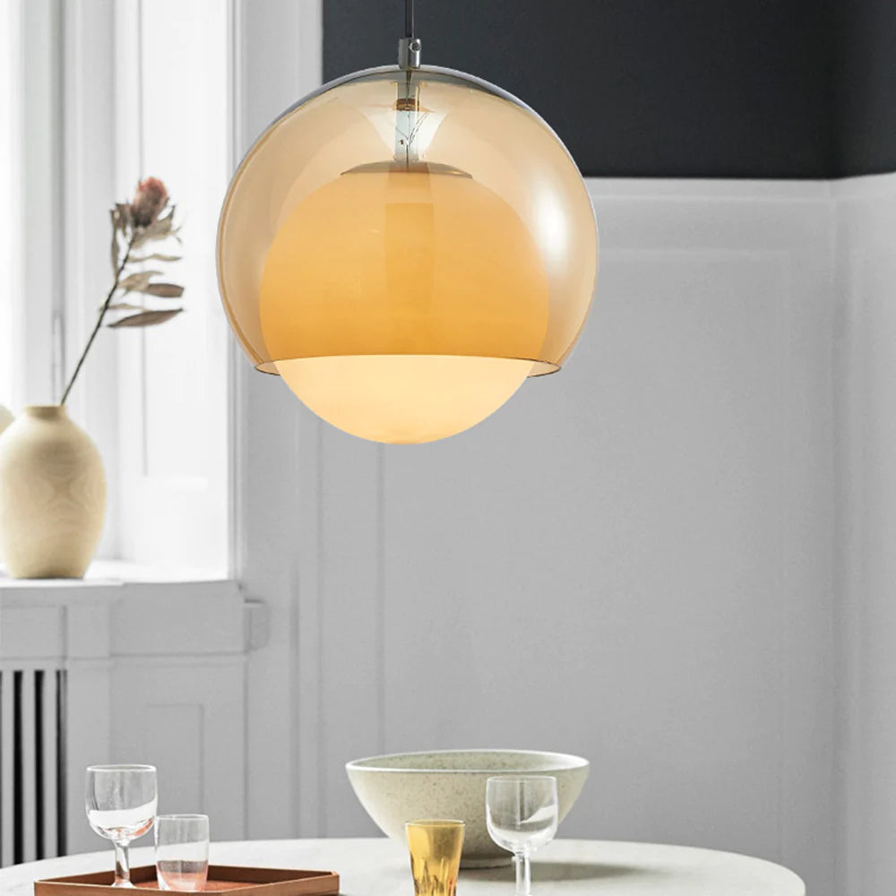 Valentina Minimaliste LED Suspension Métal/Verre Chambre À Coucher - Neutralighting