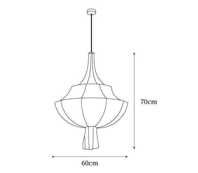Meduse Pendant Lamp Pleated Fabric Tiered - Letslighting