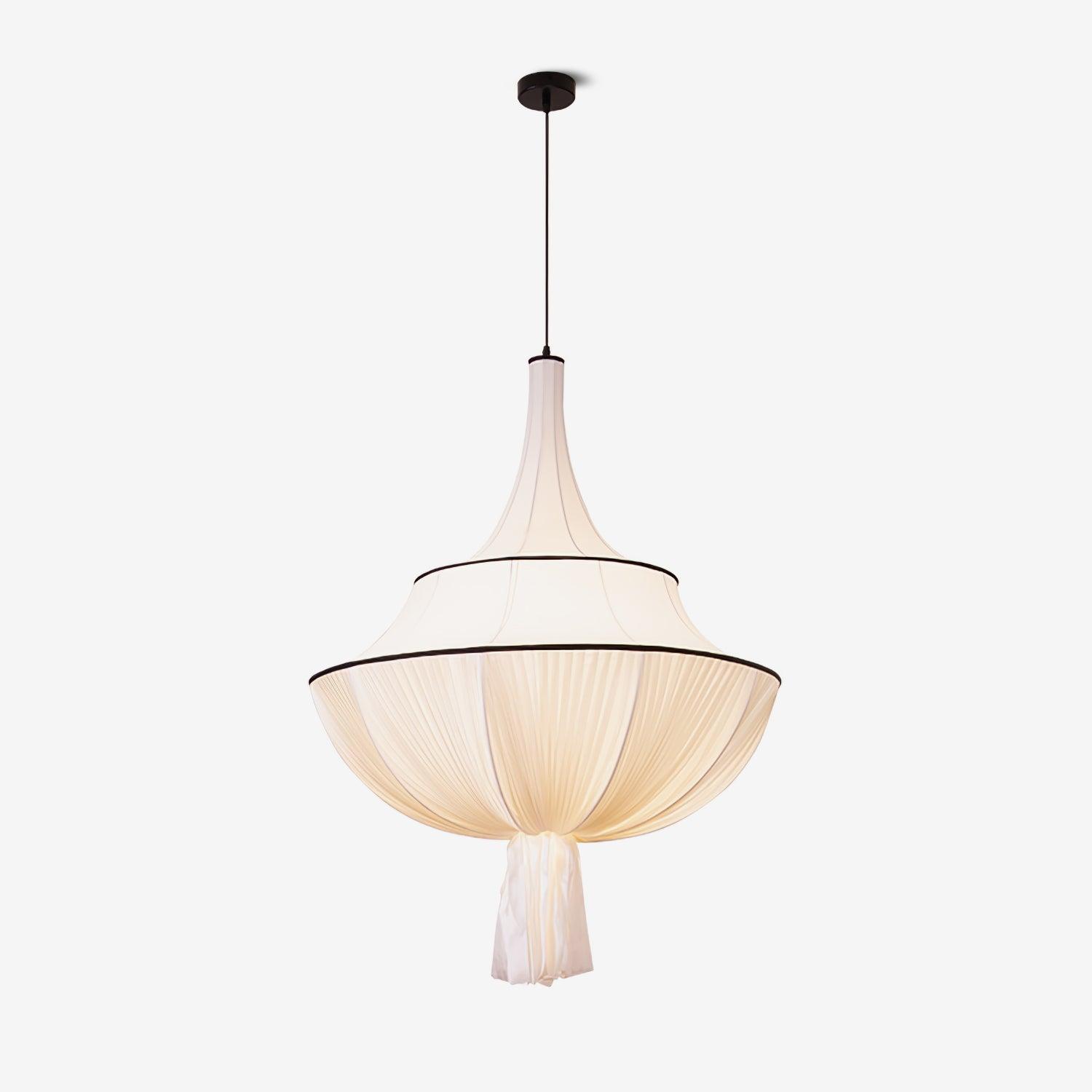 Meduse Pendant Lamp Pleated Fabric Tiered - Letslighting