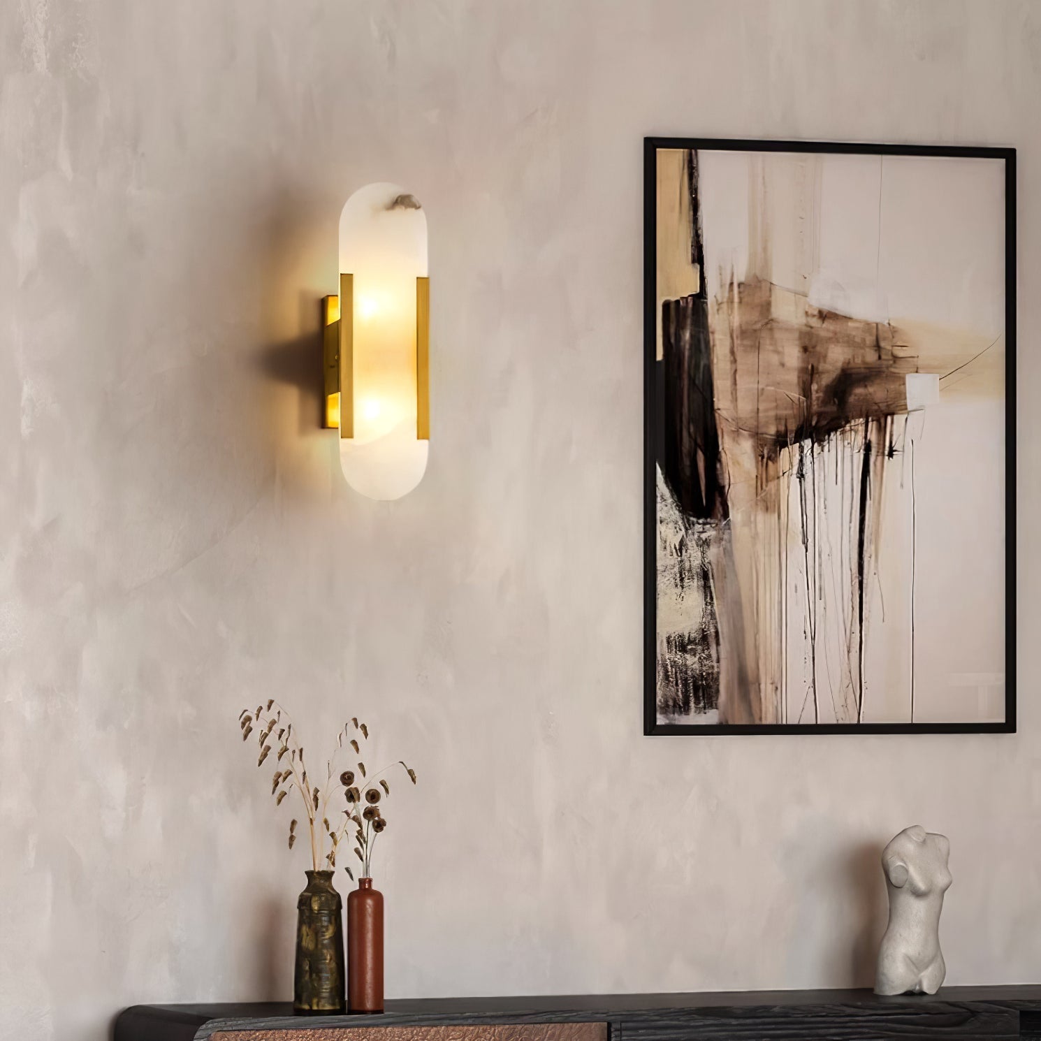 Veo Applique Murale en Albâtre de Luxe