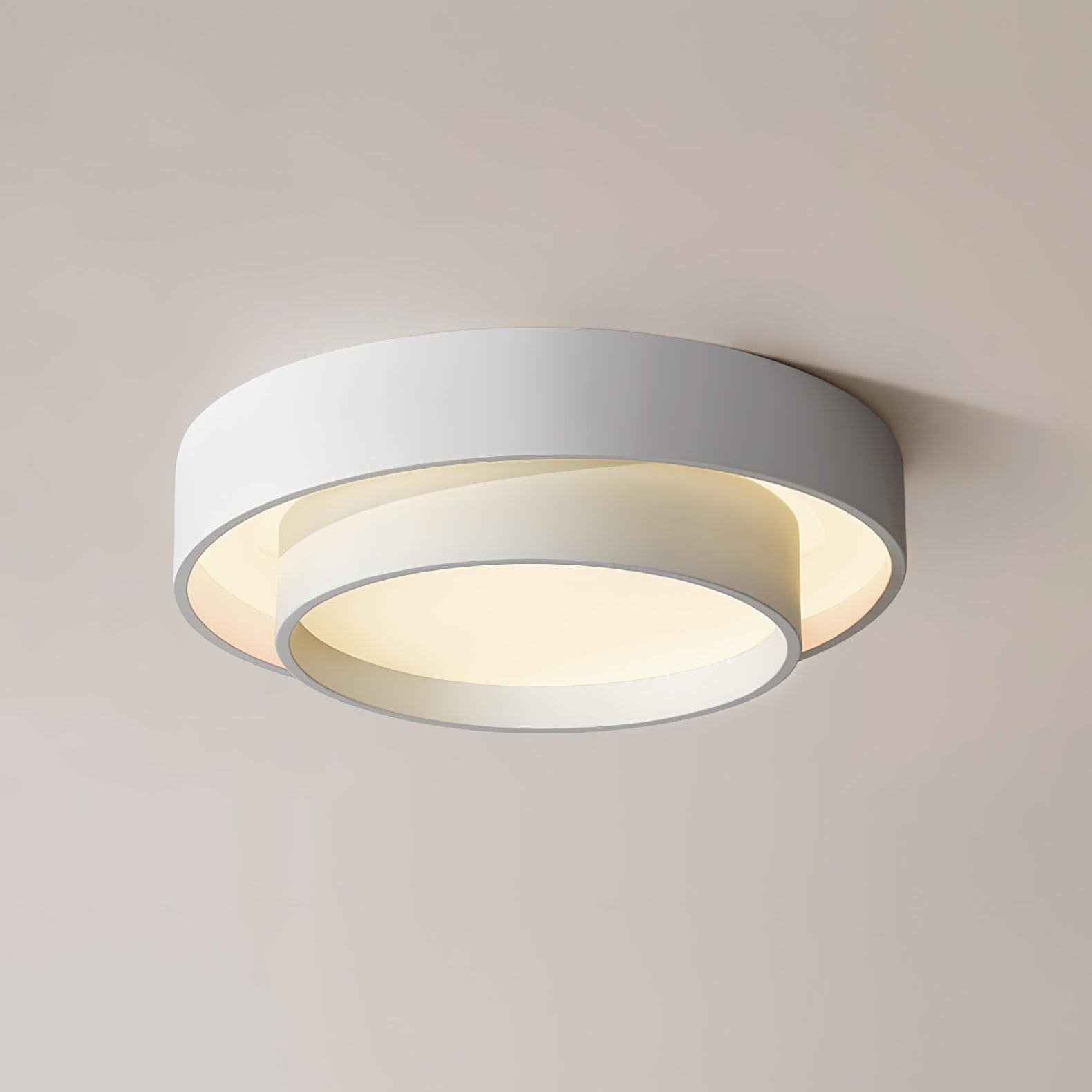 Orina Plafonnier design cylindrique à double anneau