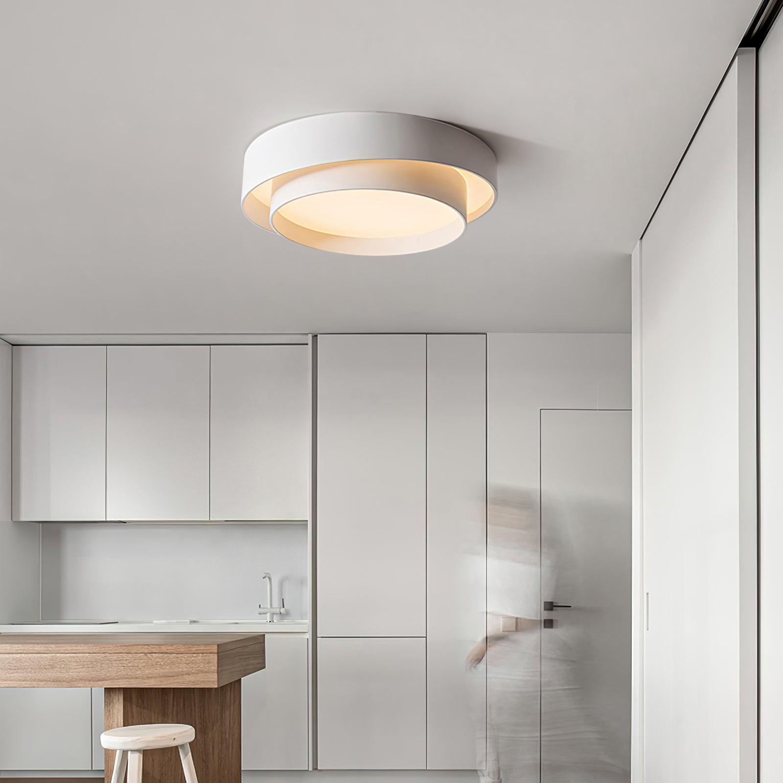 Orina Plafonnier design cylindrique à double anneau