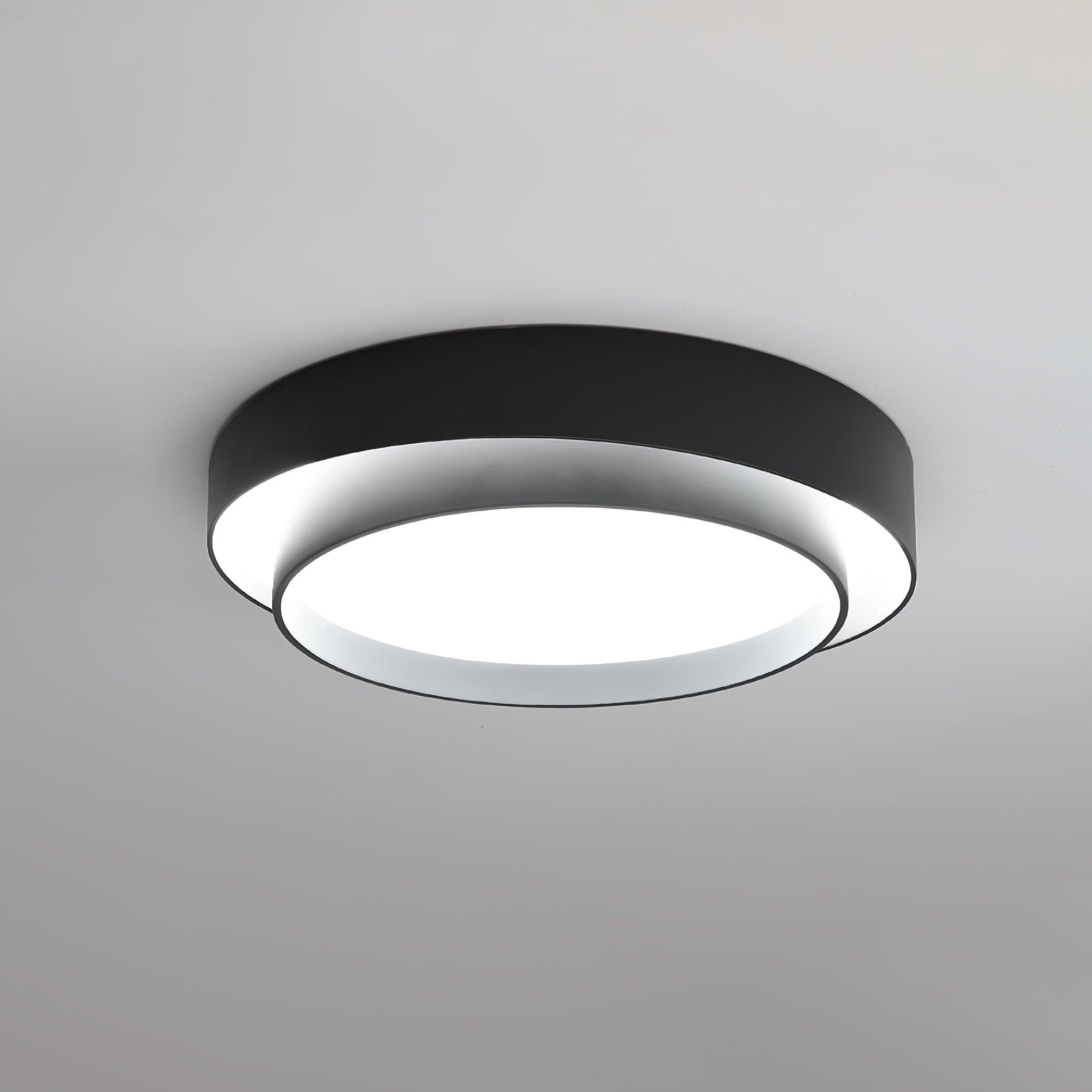 Orina Plafonnier design cylindrique à double anneau