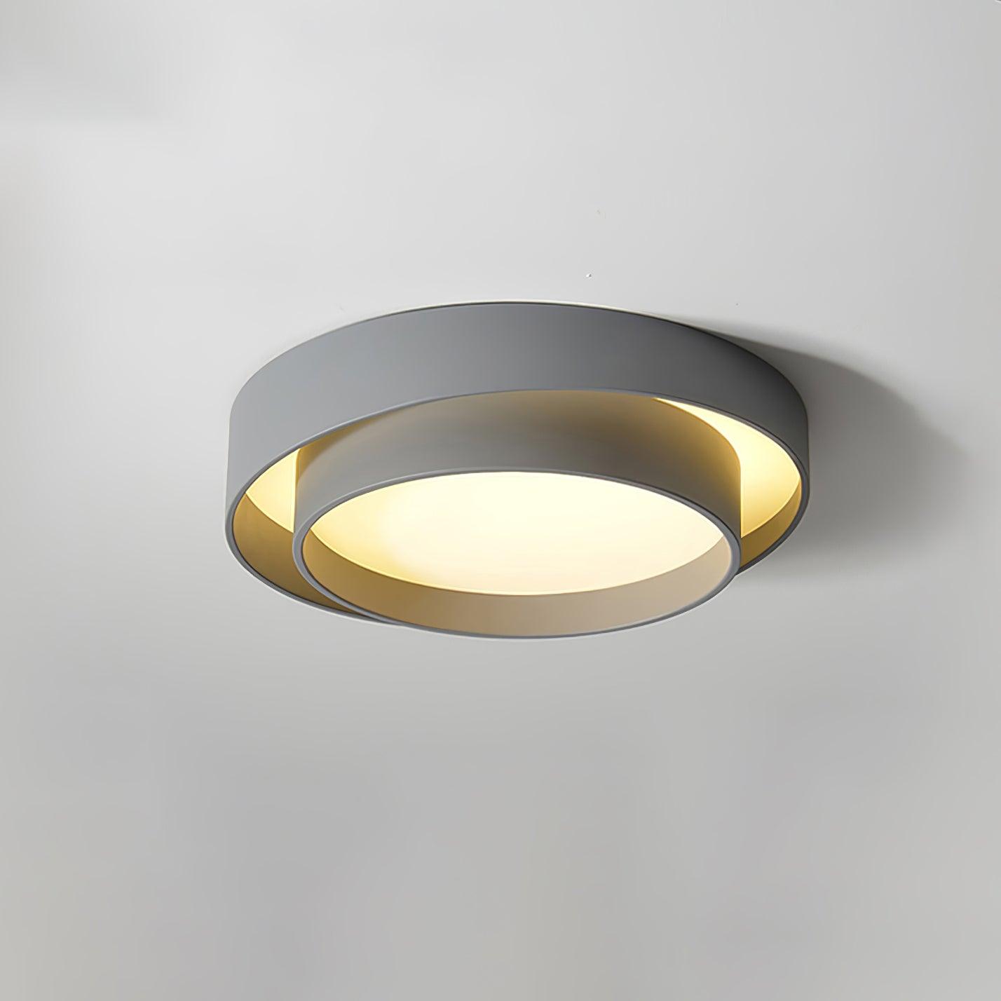 Orina Plafonnier design cylindrique à double anneau