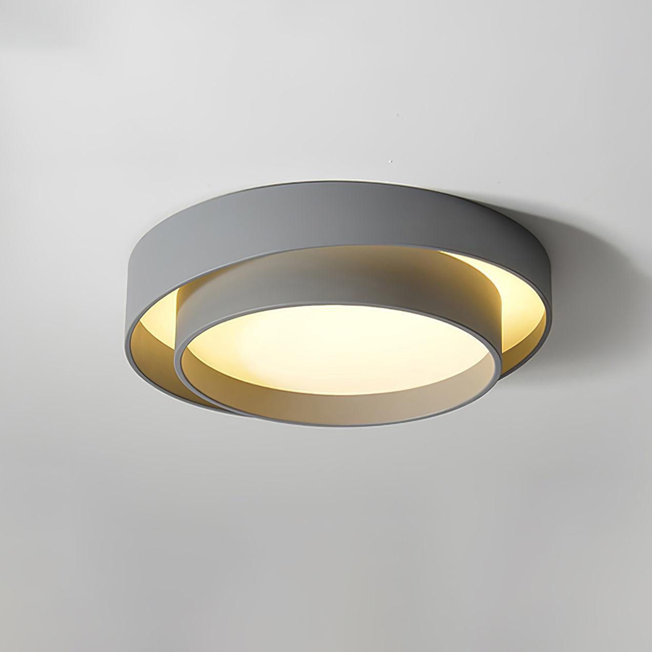 Orina Plafonnier design cylindrique à double anneau