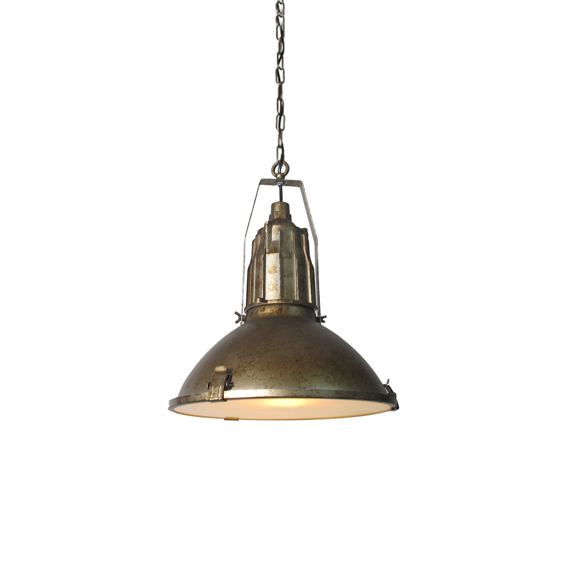 Coshae Vintage Industrial Metal Glass Pendant Light - Lamp Copper