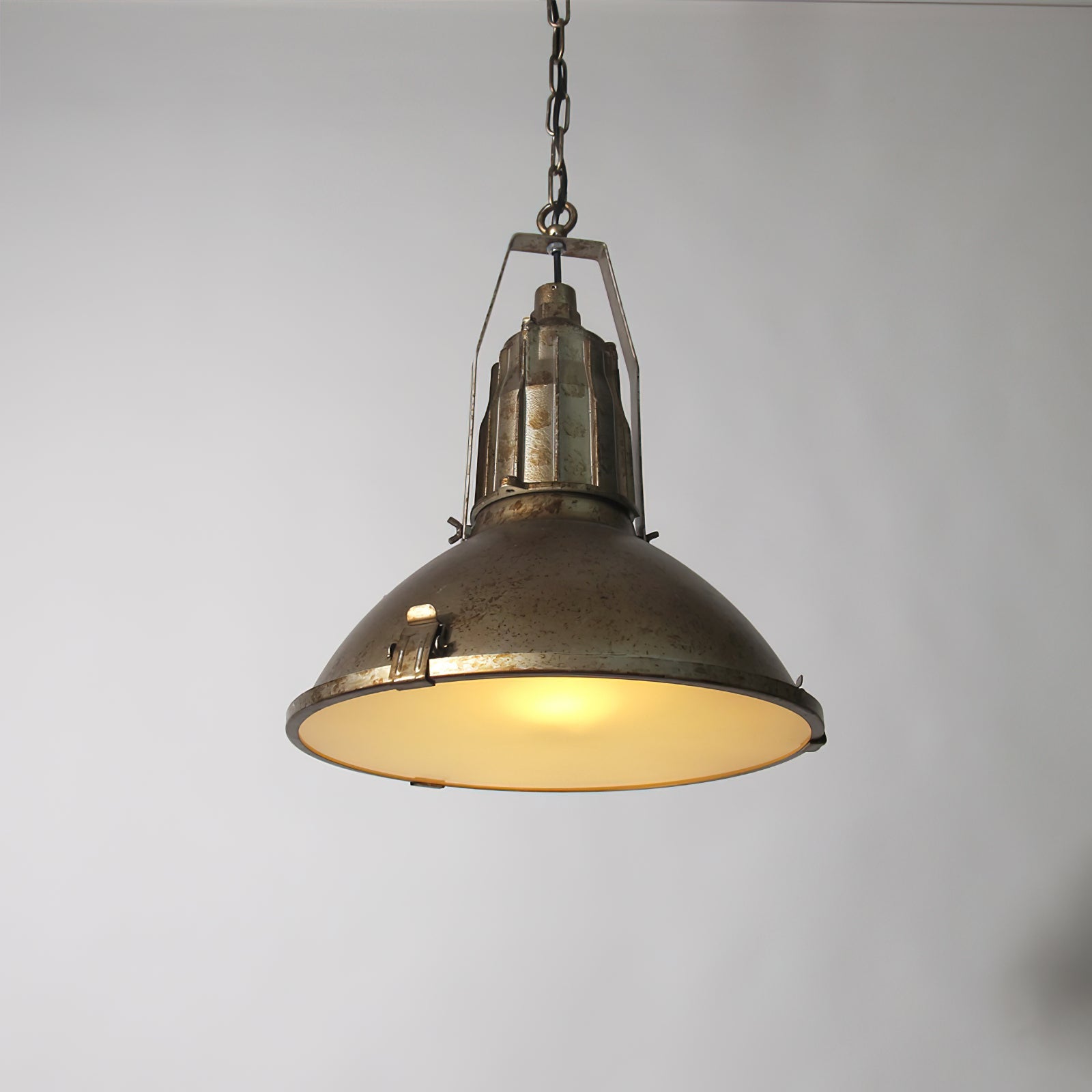 Coshae Vintage Industrial Metal Glass Pendant Light - Lamp Copper