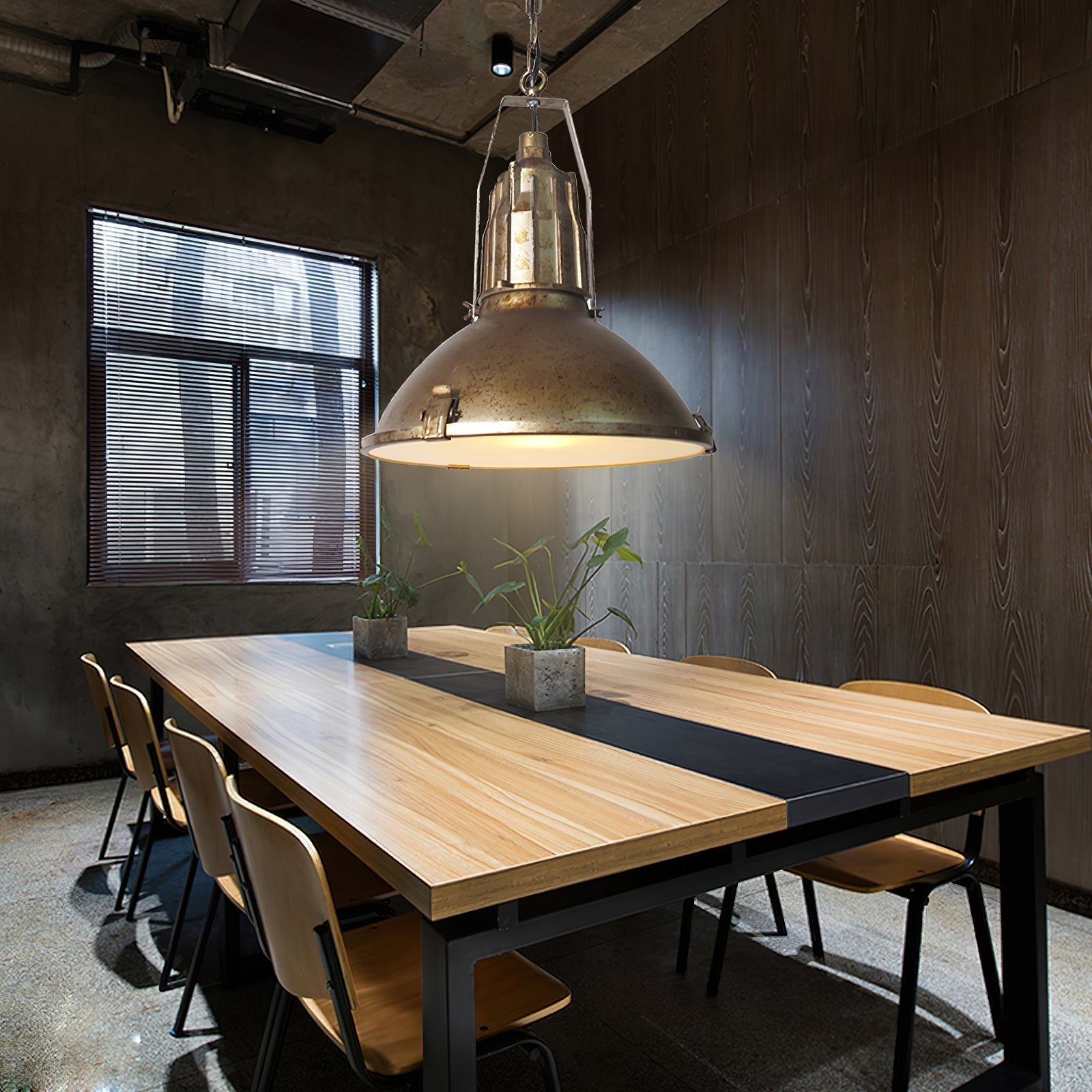Coshae Vintage Industrial Metal Glass Pendant Light - Lamp Copper