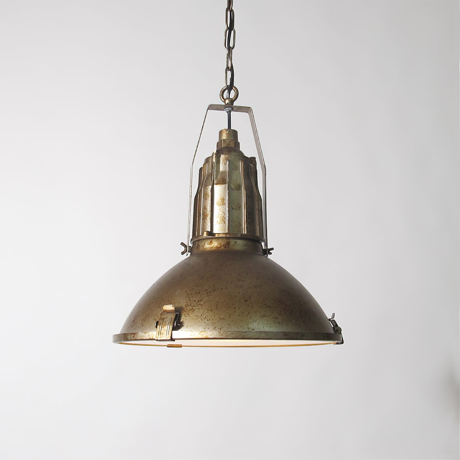 Coshae Vintage Industrial Metal Glass Pendant Light - Lamp Copper