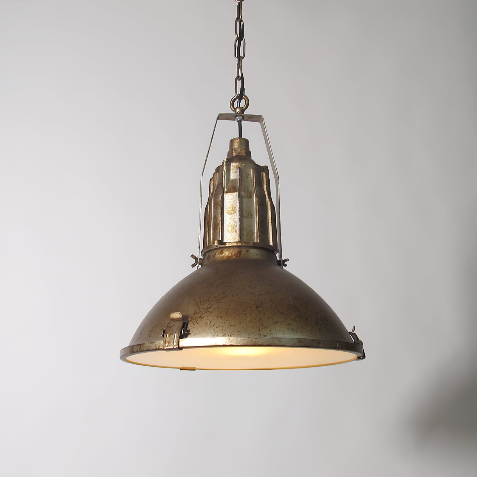 Coshae Vintage Industrial Metal Glass Pendant Light - Lamp Copper