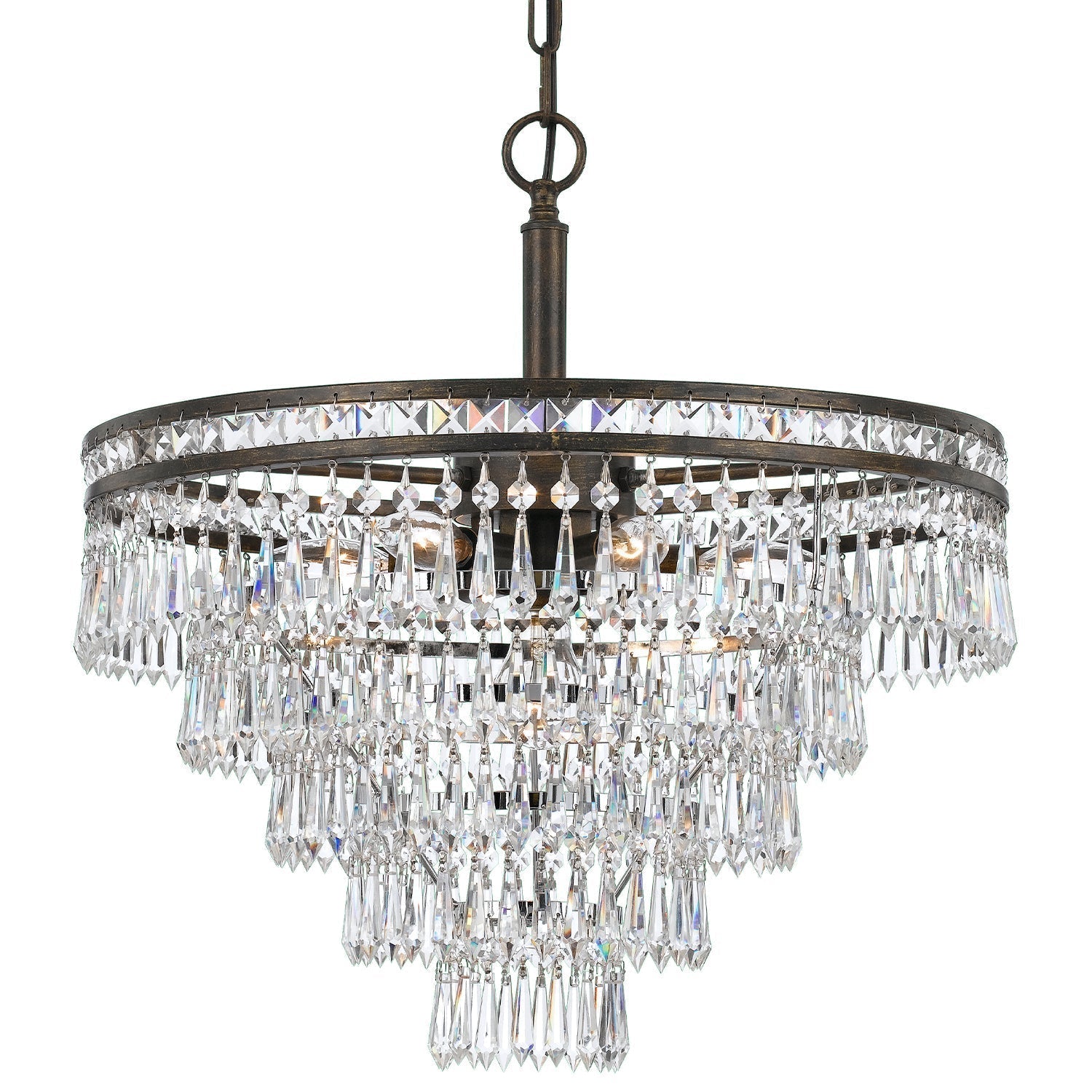 Eurvaryra Postmodern Luxury Metal Crystal Chandelier - Lamp Copper