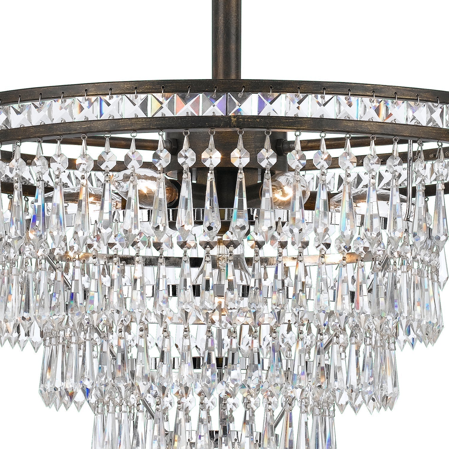 Eurvaryra Postmodern Luxury Metal Crystal Chandelier - Lamp Copper