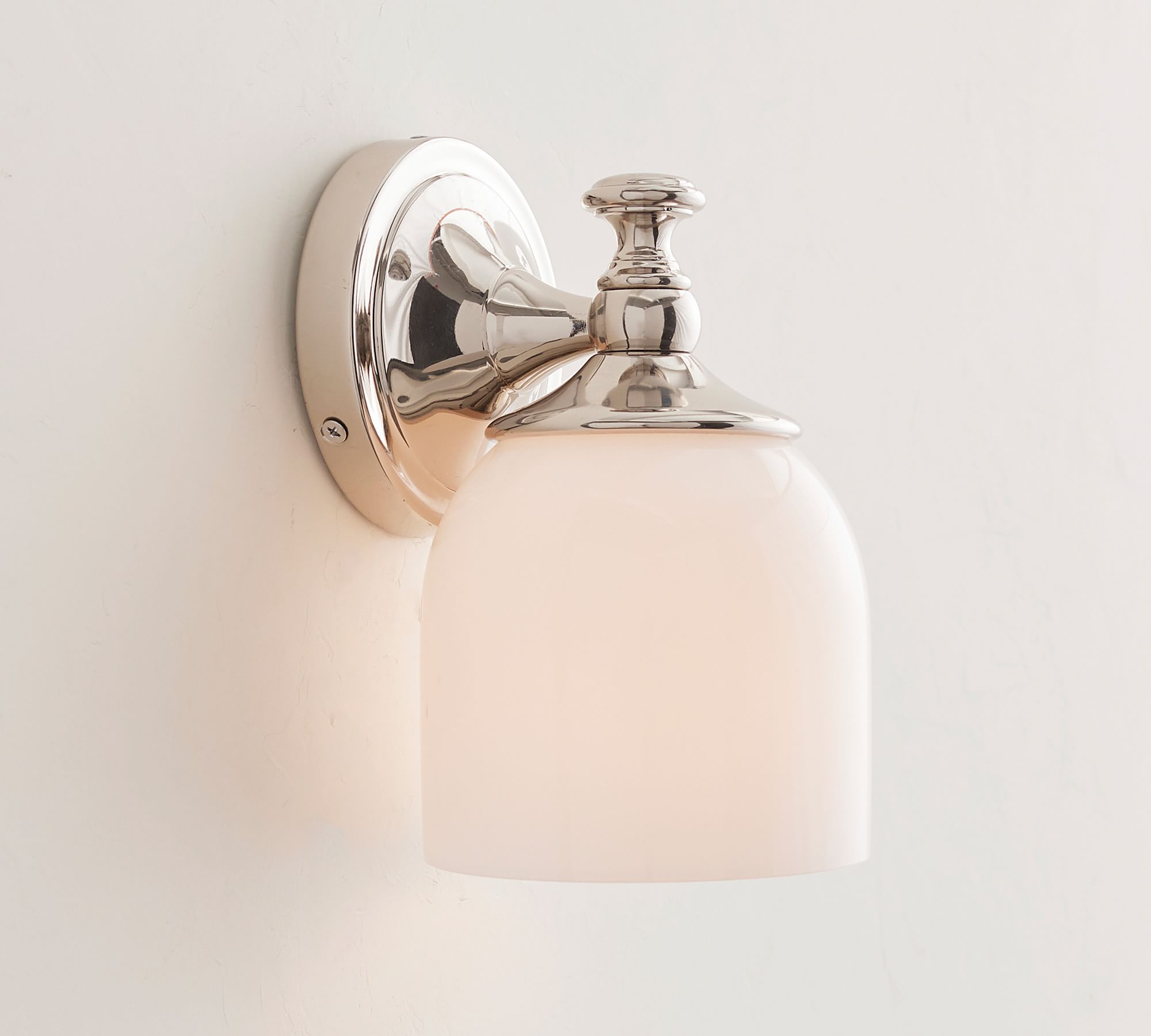 Lumen Sconce Mural Moderne Minimaliste à Bras Courts en Chrome Métal Verre - Neutralighting
