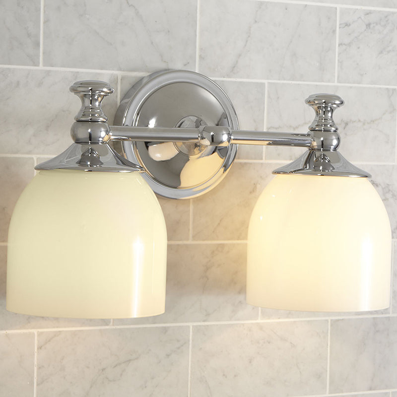 Lumen Sconce Mural Moderne Minimaliste à Bras Courts en Chrome Métal Verre - Neutralighting