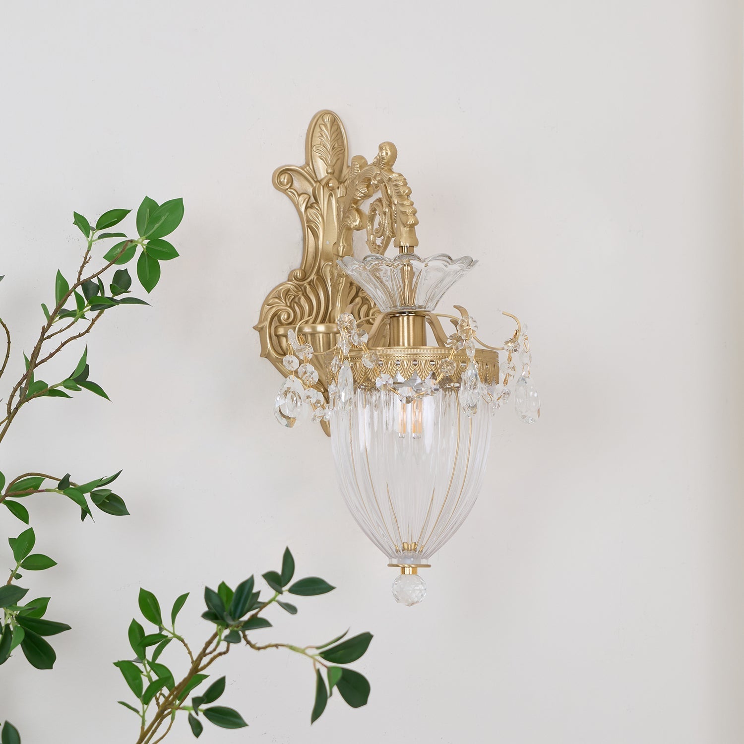 Elosia Lustra Applique Murale Double Dorée Élégante - Neutralighting