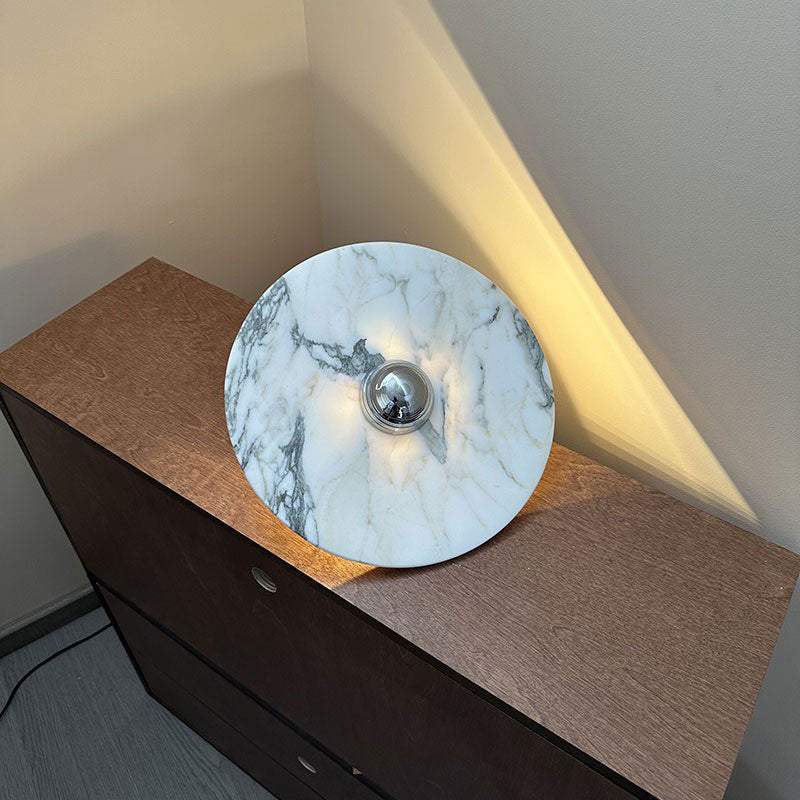 Alba Modern Minimalist Chrome Marble Metal Wall Lamp - Lamp Copper