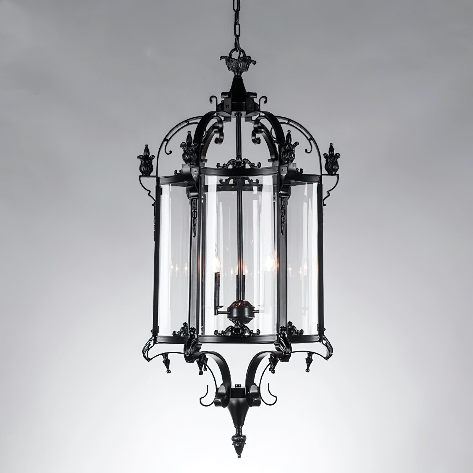 Ardorion Lustre Lanterne Métal Verre Luxe Vintage - Neutralighting