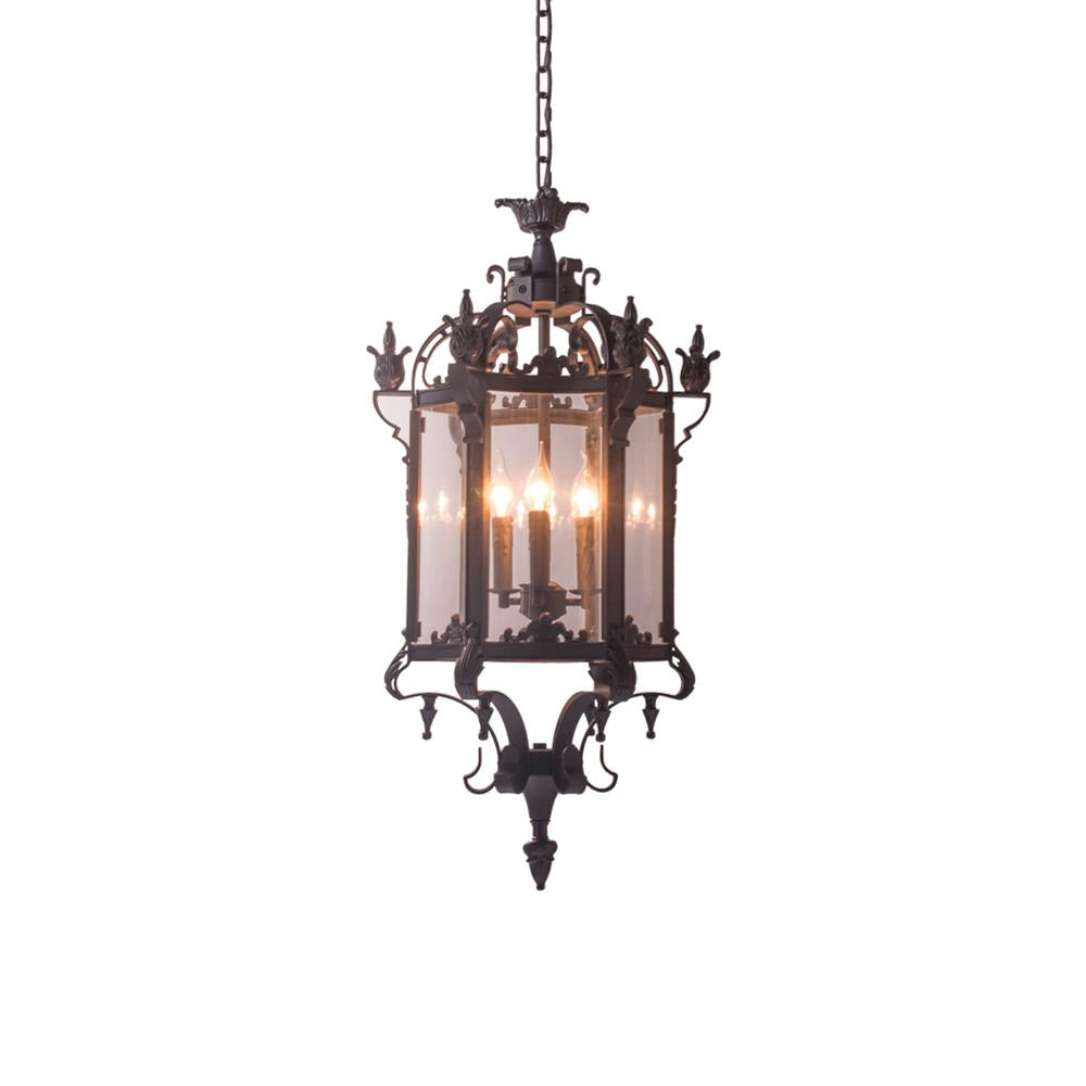 Ardorion Lustre Lanterne Métal Verre Luxe Vintage - Neutralighting