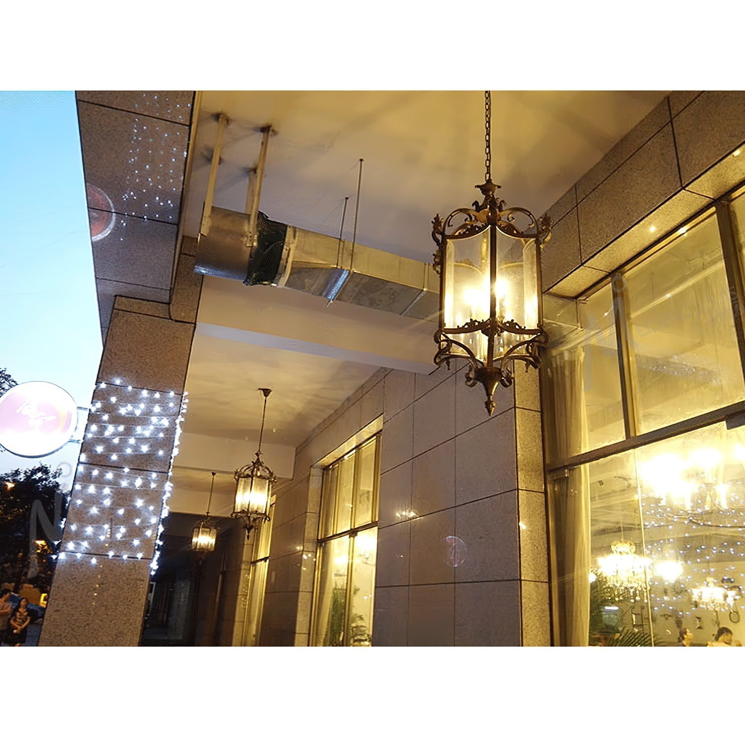 Ardorion Lustre Lanterne Métal Verre Luxe Vintage - Neutralighting