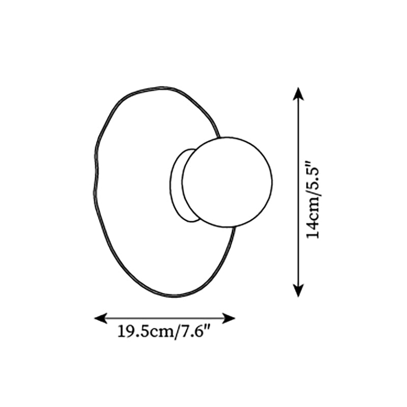Meza Applique Murale Plaque de Marbre Globe Dépoli - Neutralighting