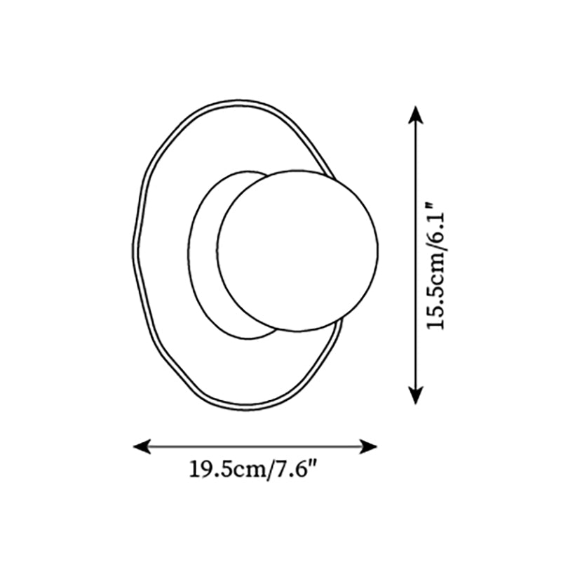 Meza Applique Murale Plaque de Marbre Globe Dépoli - Neutralighting