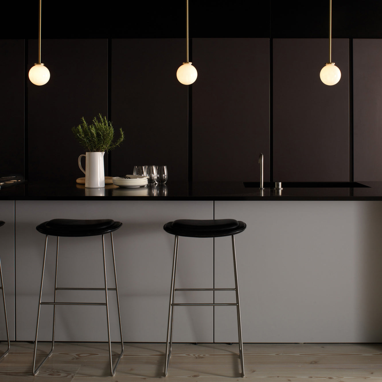Nyrinis Modern Minimalist Cluster Brass Glass Chandelier - Lamp Copper