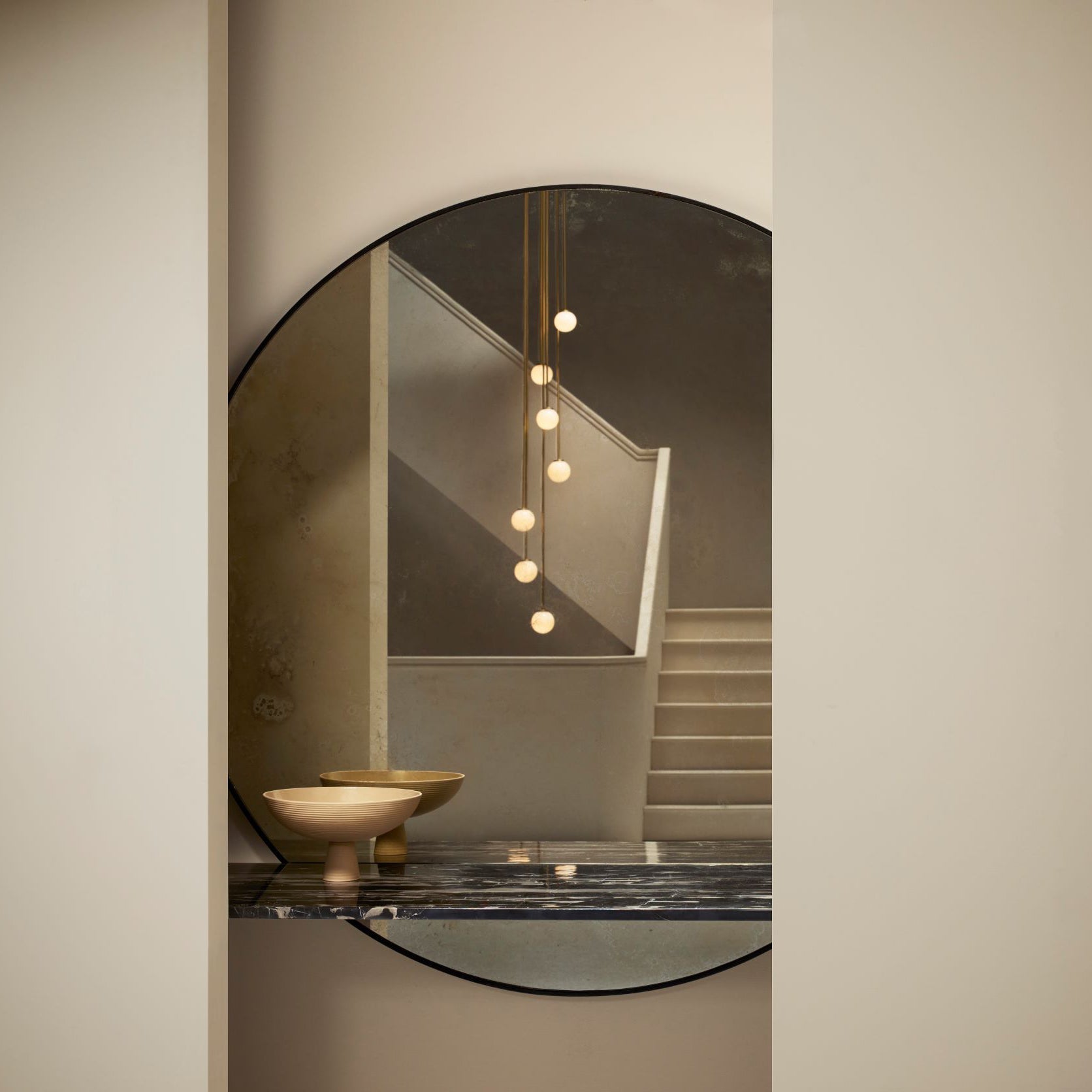 Nyrinis Modern Minimalist Cluster Brass Glass Chandelier - Lamp Copper