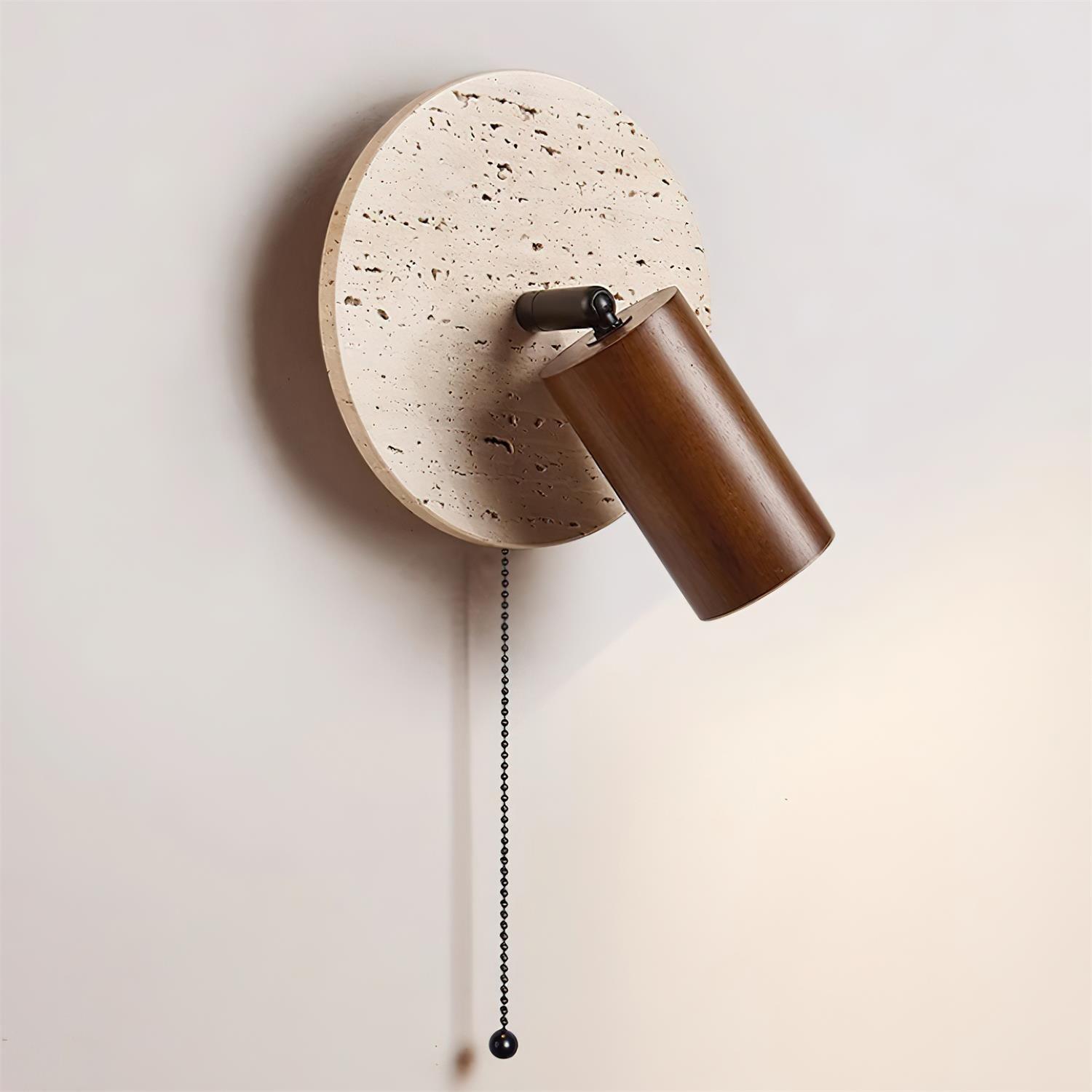 Evzoryra Disc Swing Travertine Wall Light - Letslighting