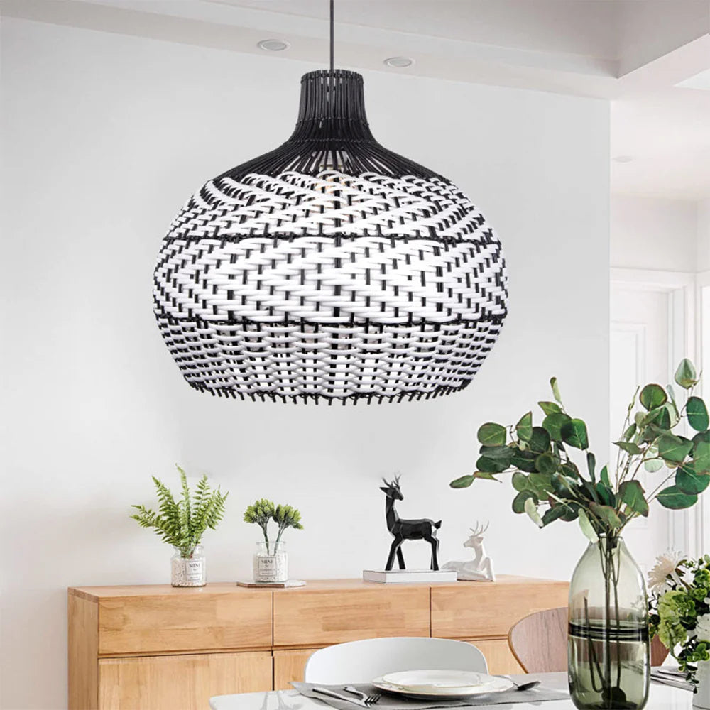 Ritta Moderne LED Suspension Rotin Salon/Chambre À Coucher - Neutralighting