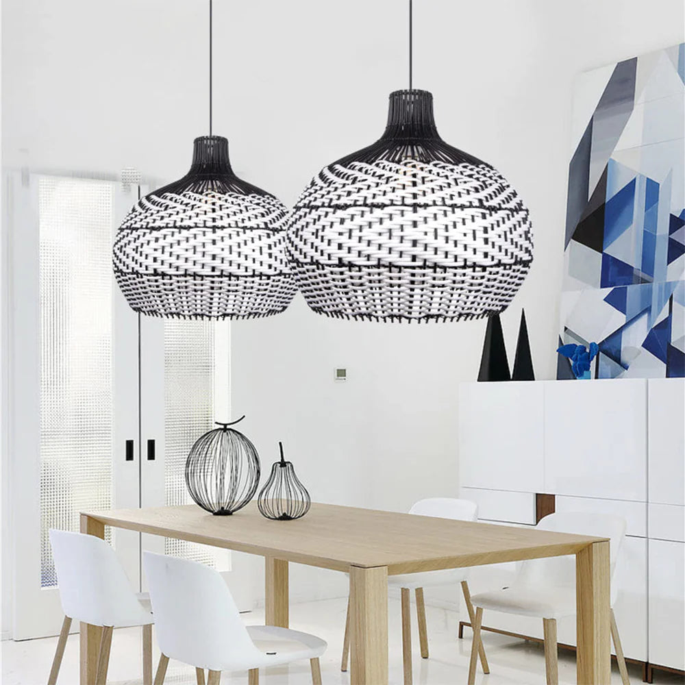Ritta Moderne LED Suspension Rotin Salon/Chambre À Coucher - Neutralighting