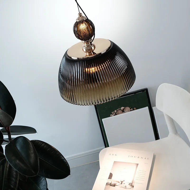 Silva Retro Métal Verre Suspension Chambre à Coucher Salle d'étude - Neutralighting