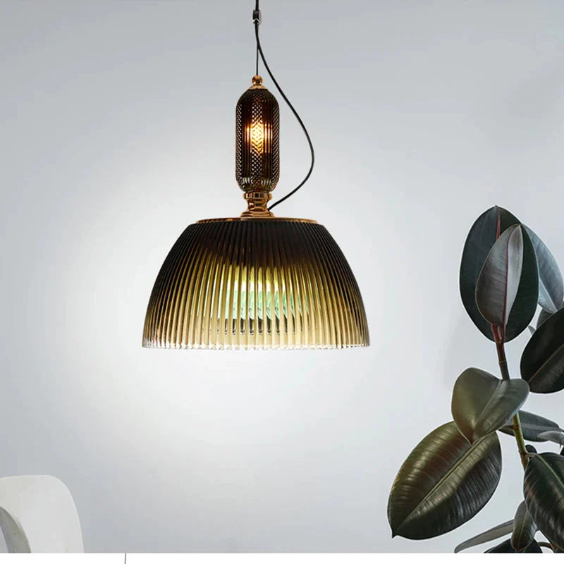 Silva Retro Métal Verre Suspension Chambre à Coucher Salle d'étude - Neutralighting