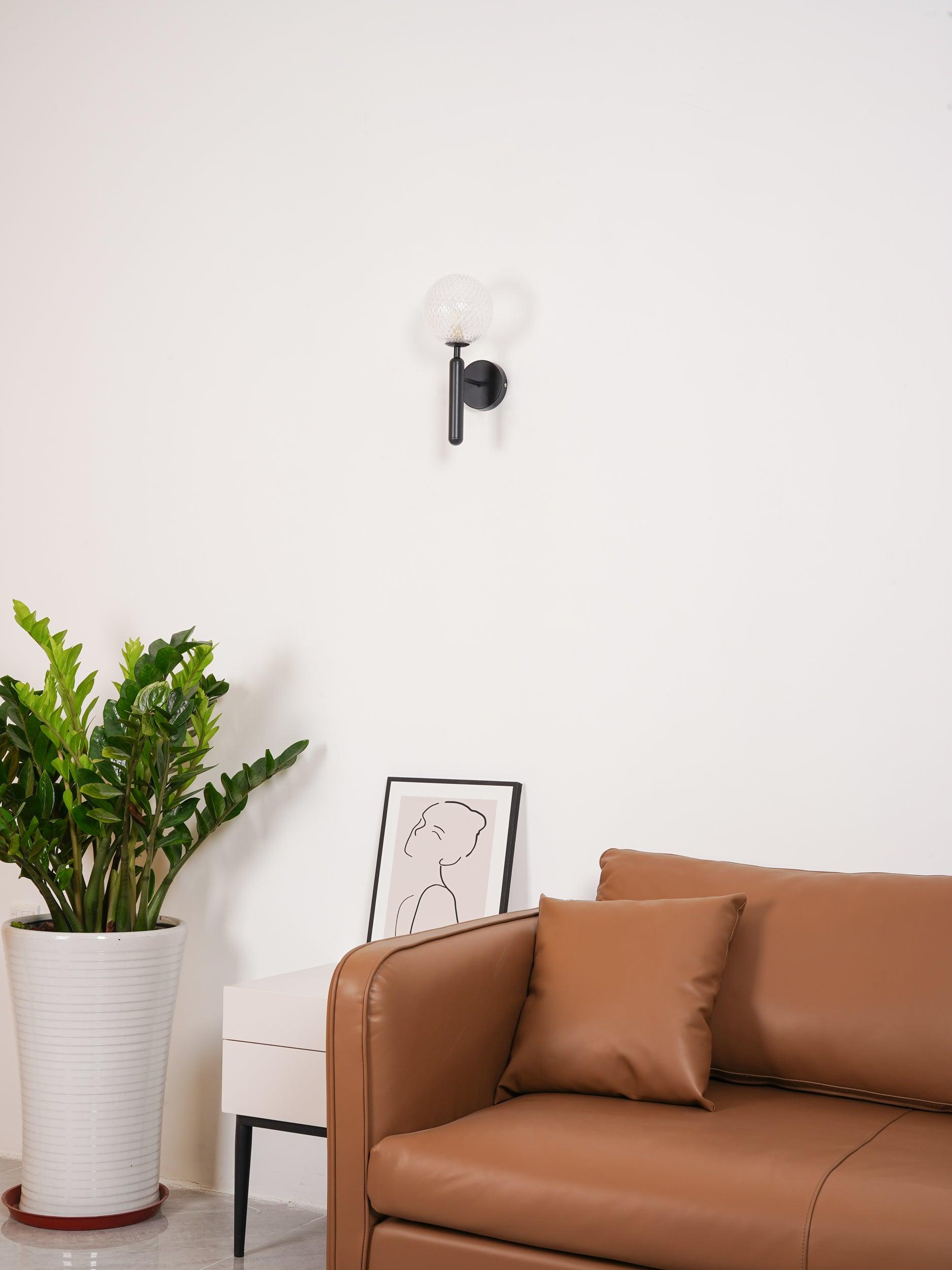 Lustra Wall Lamp Plug In Glass Globe Nordic - Neutralighting