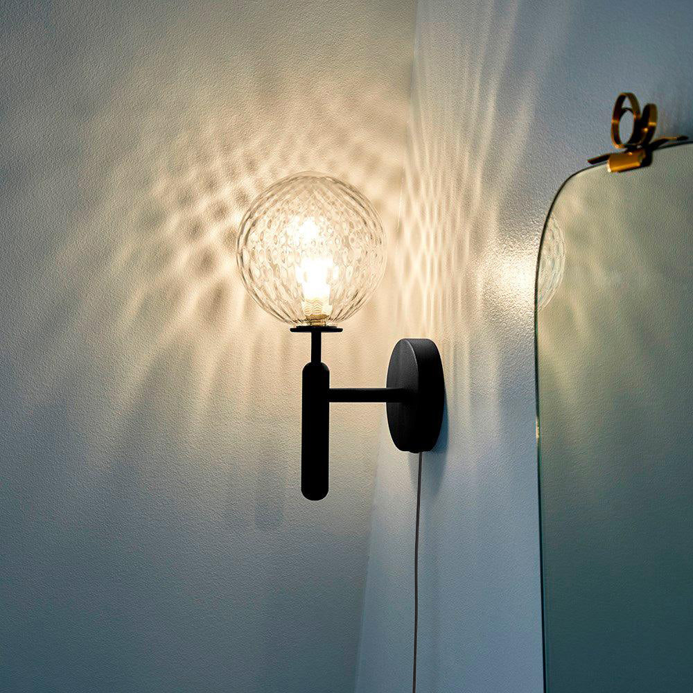 Lustra Wall Lamp Plug In Glass Globe Nordic - Neutralighting